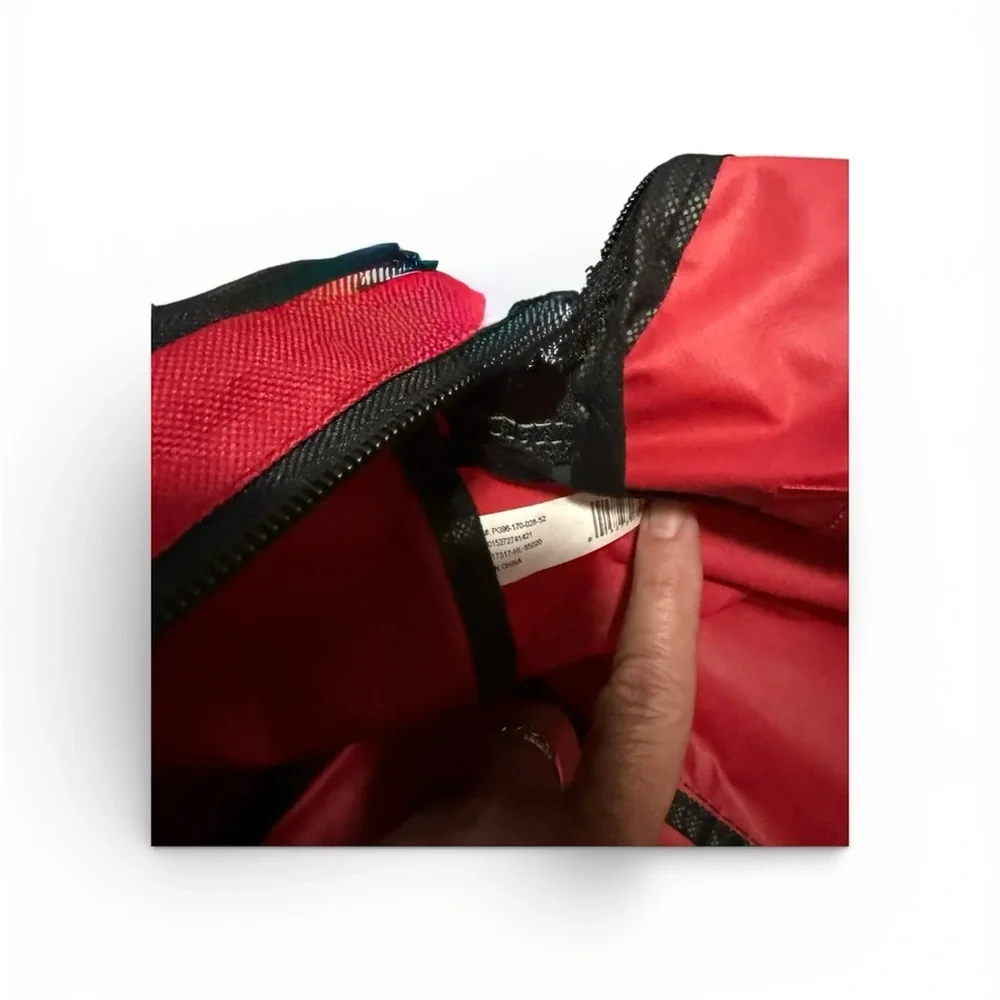 Large Red Black Duffel Bag Travel Gym Sports